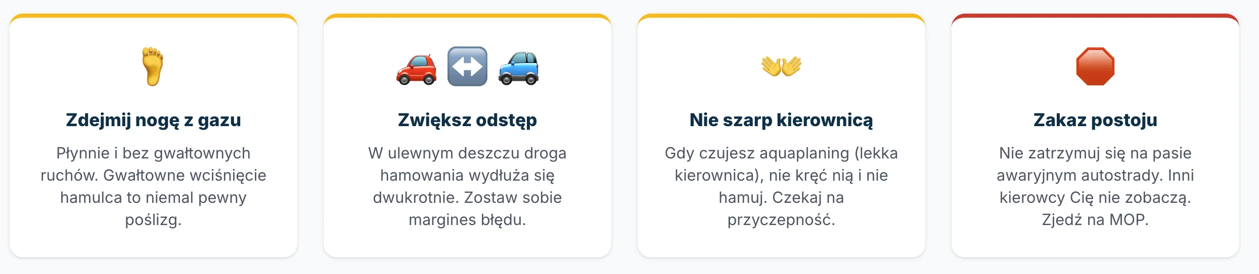 jak zachowywać się podczas ulewy